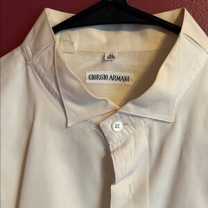 Giorgio Armani Men's Ivory Formal/Tuxedo style dress shirt
